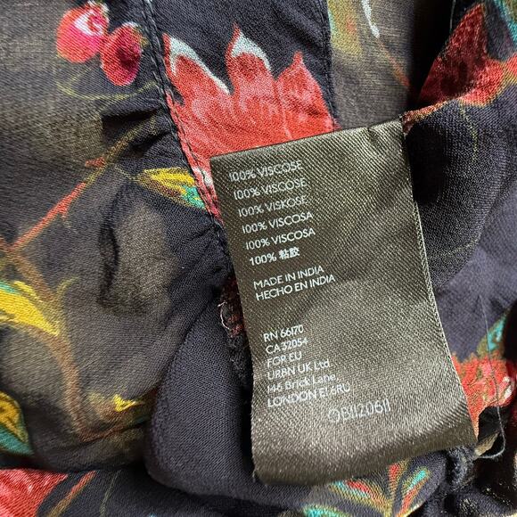 Anthropologie Salzburg Sheer Tunic Floral Blouse - Picture 6 of 9